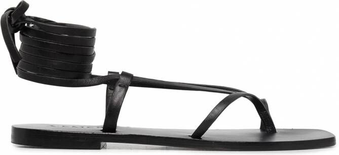 A.EMERY Nolan leren sandalen Zwart