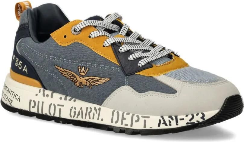 Aeronautica Militare Aeronautical sneakers met borduurwerk Grijs - Foto 2