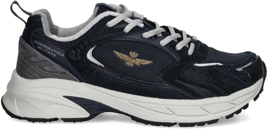 Aeronautica Militare Hardloopsneakers met mesh vlakken Blauw