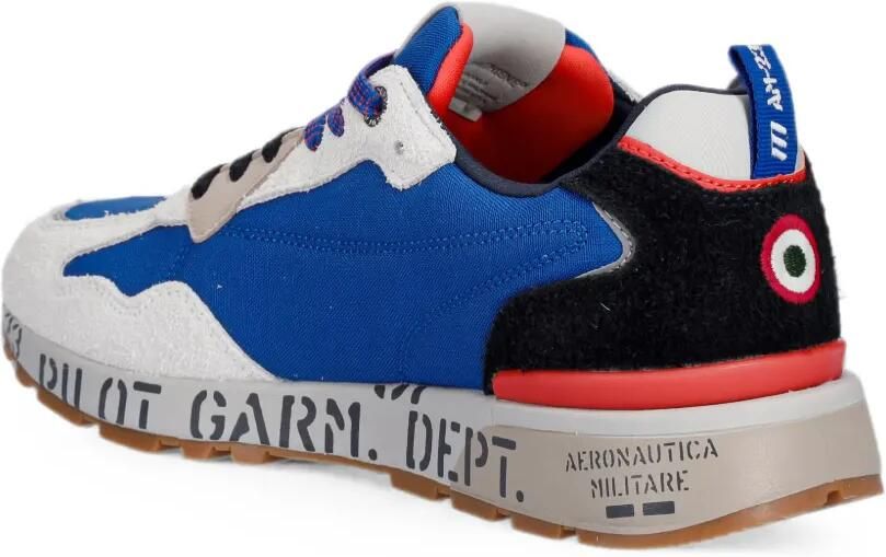Aeronautica Militare Low-top sneakers met vlakken en geborduurd logo Blauw - Foto 2