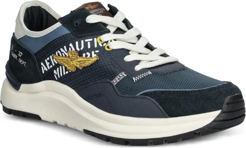 Aeronautica Militare Navigational sneakers met geborduurd logo Blauw - Foto 3