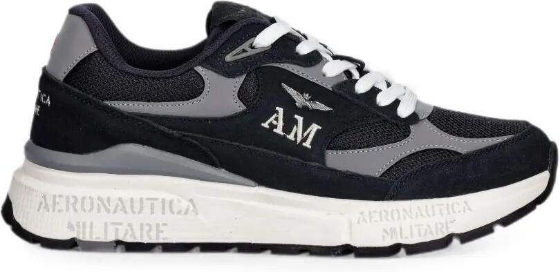 Aeronautica Militare Sneakers met borduurwerk Blauw