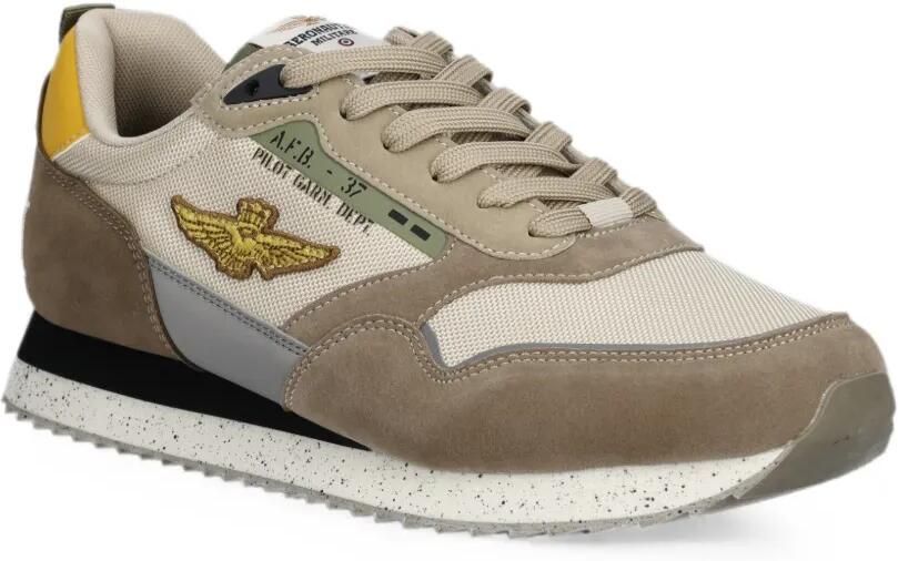 Aeronautica Militare Sneakers met borduurwerk Bruin - Foto 3