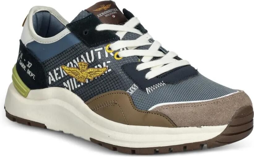 Aeronautica Militare Sneakers met colourblocking en logo Blauw - Foto 3