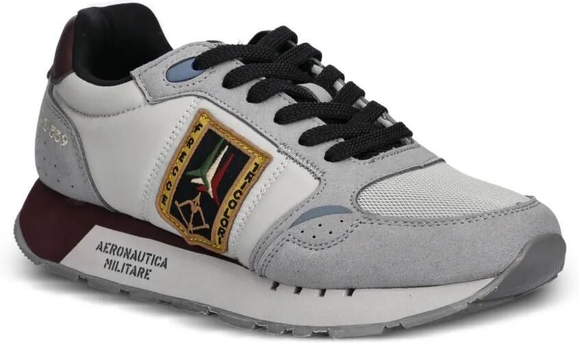 Aeronautica Militare Sneakers met geborduurde patch Grijs - Foto 2