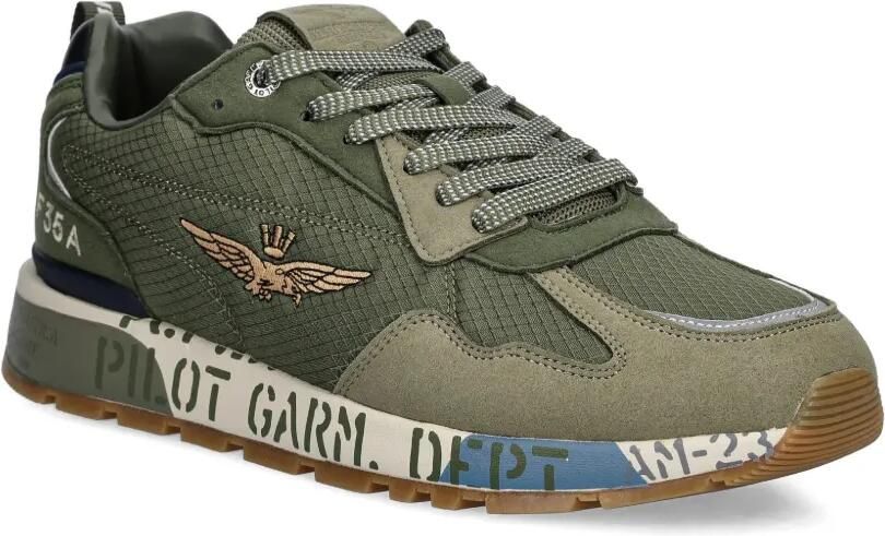 Aeronautica Militare Sneakers met logo afwerking Groen - Foto 3