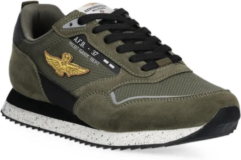 Aeronautica Militare Sneakers met logo-applicatie Groen - Foto 3