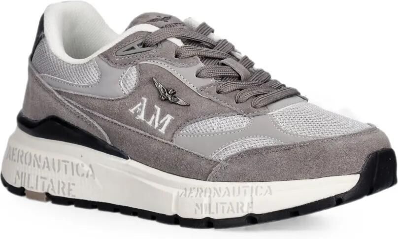 Aeronautica Militare Sneakers met logopatch Grijs - Foto 3