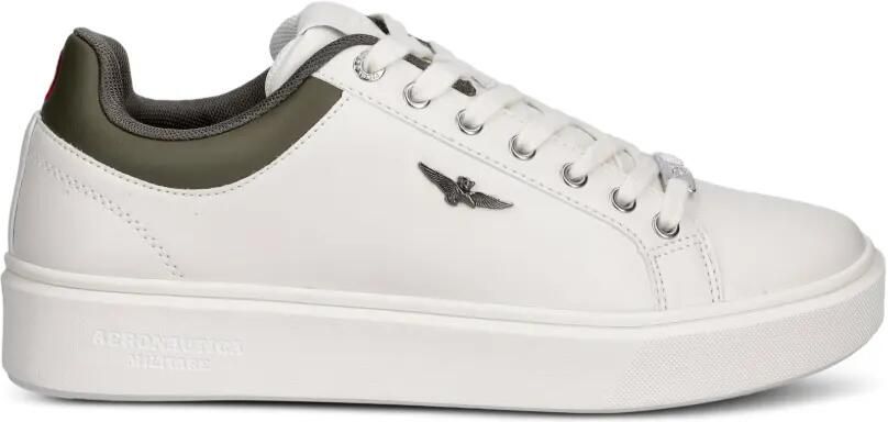 Aeronautica Militare Sneakers met logoplakkaat Wit