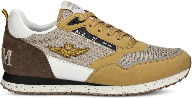 Aeronautica Militare Sneakers met patch Beige - Foto 4
