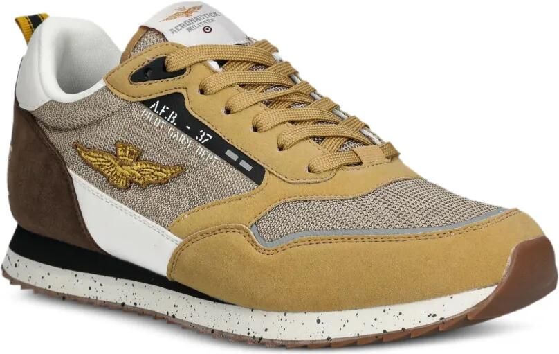 Aeronautica Militare Sneakers met patch Beige - Foto 3