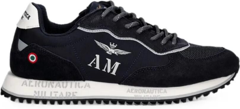 Aeronautica Militare Sneakers met vlakken en logoprint Blauw