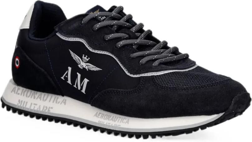Aeronautica Militare Sneakers met vlakken en logoprint Blauw - Foto 3