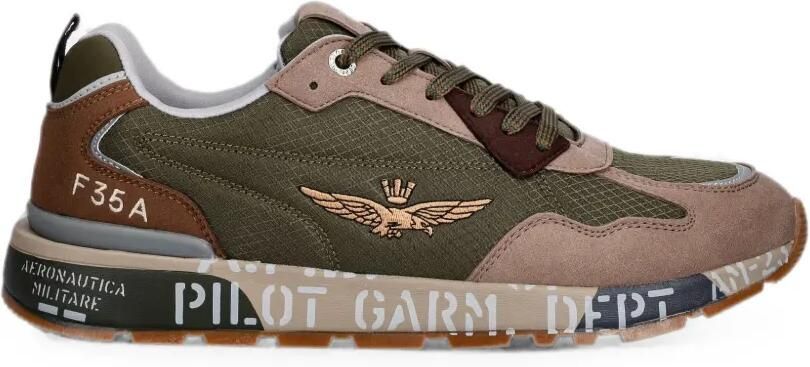 Aeronautica Militare Sneakers met vlakken Groen