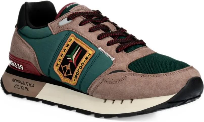 Aeronautica Militare Tricolor Arrows patch-detail panelled sneakers Groen - Foto 3