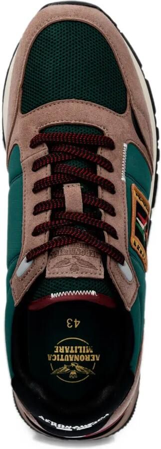 Aeronautica Militare Tricolor Arrows patch-detail panelled sneakers Groen - Foto 4