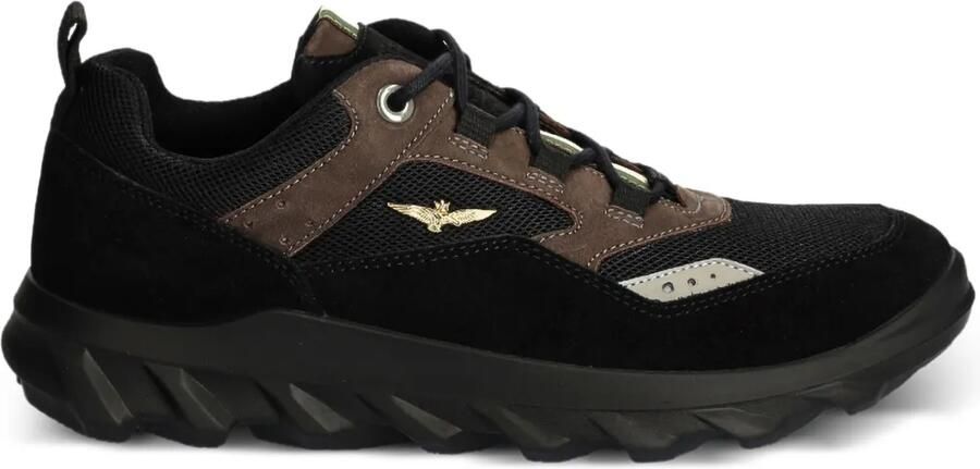 Aeronautica Militare Wandelsneakers met mesh vlakken Zwart