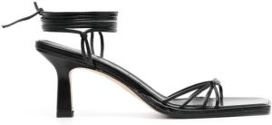 Aeyde Gia leren sandalen Zwart