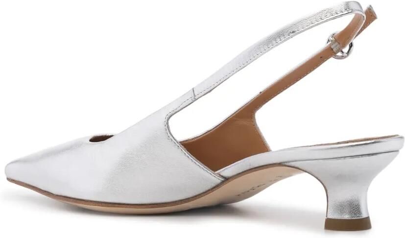 Aeyde 35 mm Catrina metallic leren pumps Grijs - Foto 2