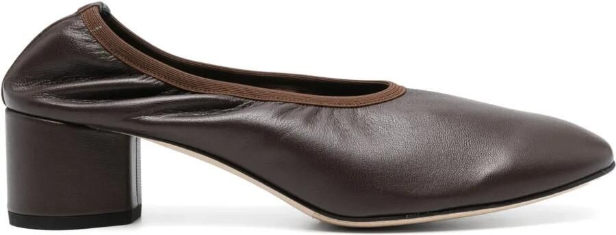 Aeyde 45 mm leren pumps Bruin