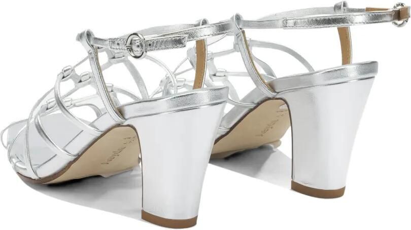 Aeyde Acacia sandalen met gelakte afwerking Zilver - Foto 3