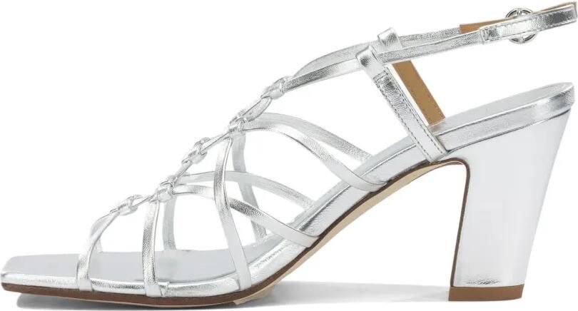 Aeyde Acacia sandalen met gelakte afwerking Zilver - Foto 4