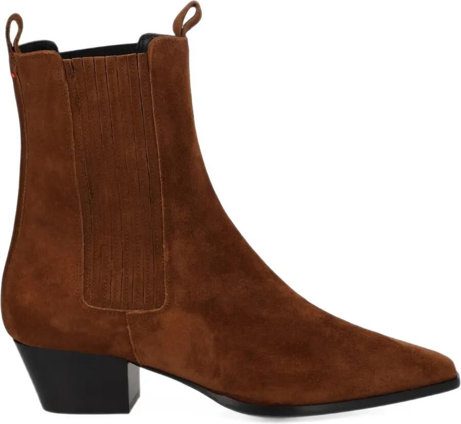 Aeyde Agata suede pointed-toe boots Bruin