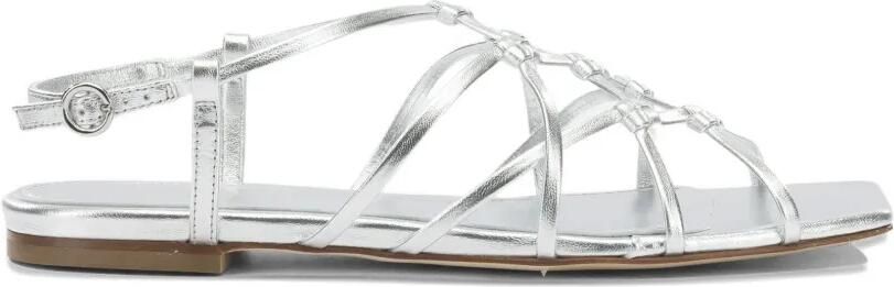 Aeyde Anisa leren sandalen Zilver