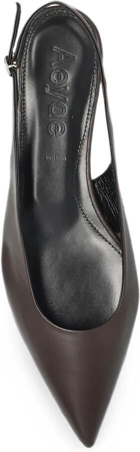 Aeyde Annora slingback ballerina's Bruin - Foto 3