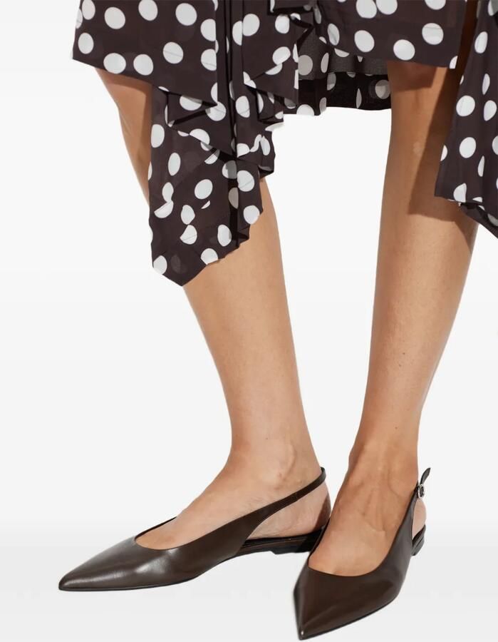 Aeyde Annora slingback ballerina's Bruin - Foto 2