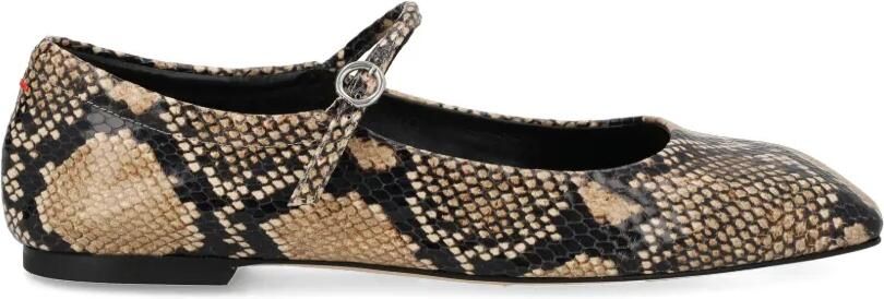 Aeyde Ballerina's met dierenprint en gespdetail Bruin