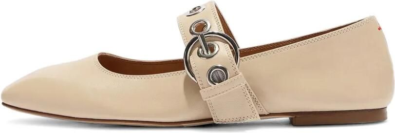 Aeyde Ballerina's met gespbandje Beige