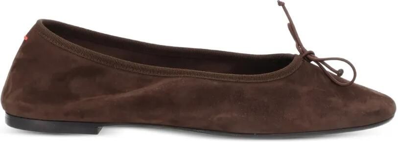Aeyde Ballerina's met strikdetail Bruin