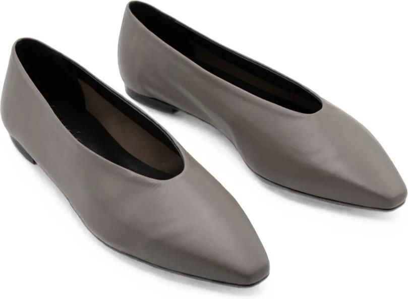 Aeyde Betty leren ballerina's Grijs - Foto 5