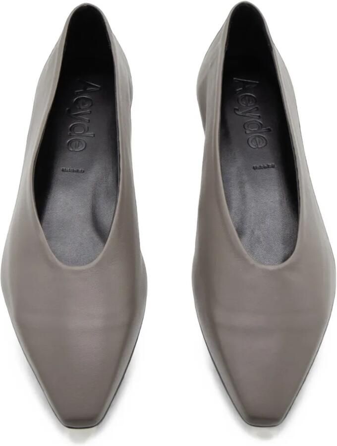 Aeyde Betty leren ballerina's Grijs - Foto 3