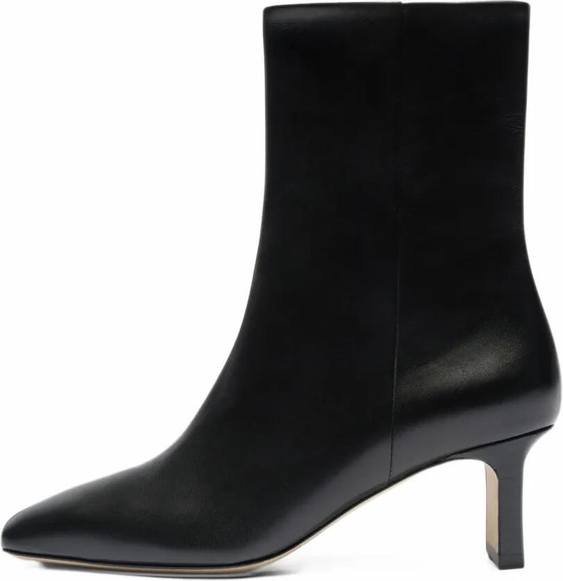 Aeyde Billie square-toe leather boots Zwart