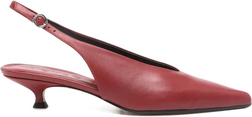 Aeyde Camila slingback pumps met puntige neus Rood