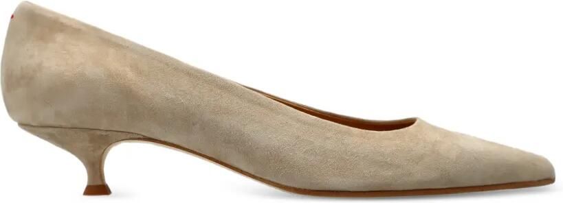 Aeyde Cari suède pumps met puntige neus Grijs