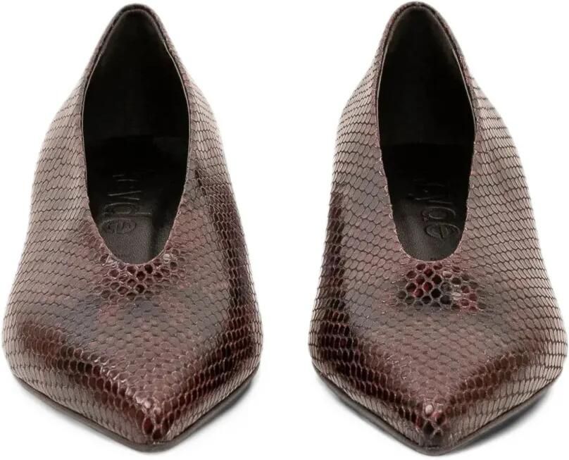 Aeyde Clara snake-effect pointed-toe pumps Rood - Foto 3