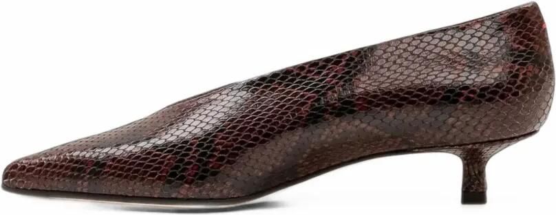 Aeyde Clara snake-effect pointed-toe pumps Rood - Foto 4