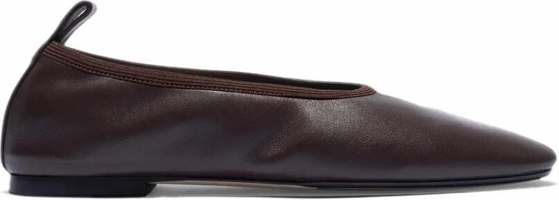 Aeyde Dex leather ballet flats Bruin
