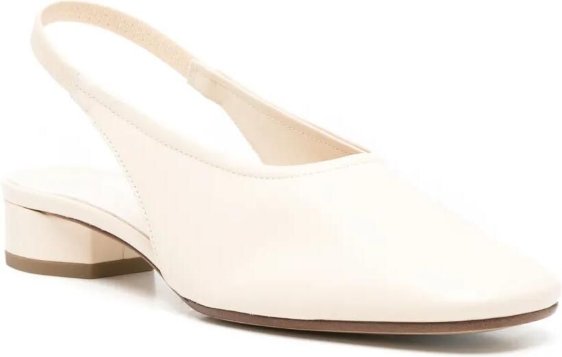 Aeyde Dua leren pumps met bandje Beige - Foto 2