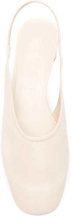 Aeyde Dua leren pumps met bandje Beige - Foto 4