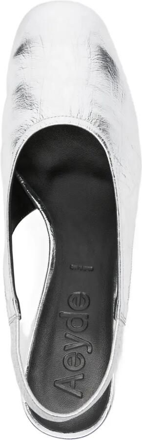 Aeyde Dua slingback pumps Zilver - Foto 4
