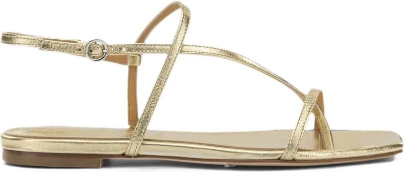 Aeyde Ella platte leren sandalen Goud