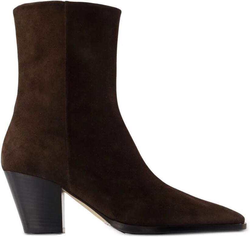 Aeyde Hedvig suede leather ankle boots Bruin