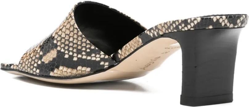 Aeyde Jessie sandalen met slangen-print Beige - Foto 4