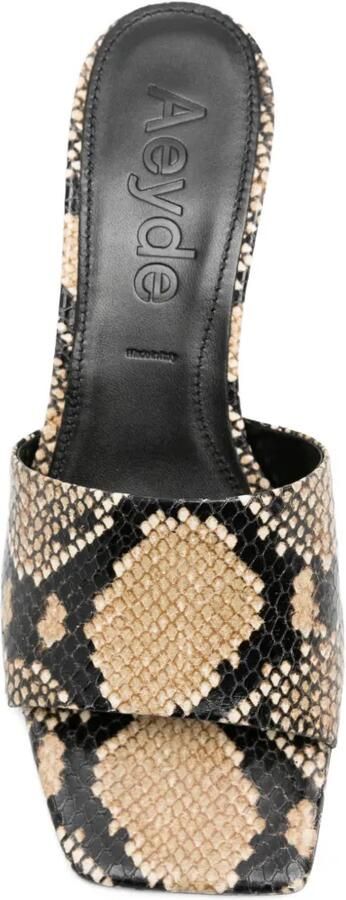 Aeyde Jessie sandalen met slangen-print Beige - Foto 2