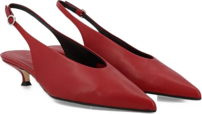 Aeyde kitten heeled pointed sandals Rood