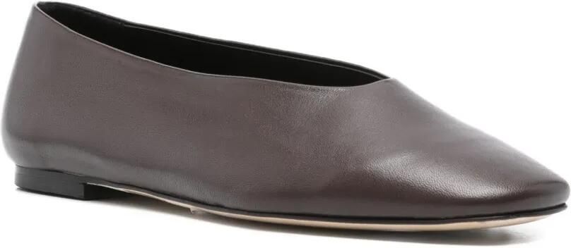 Aeyde Leren ballerina's Bruin - Foto 2
